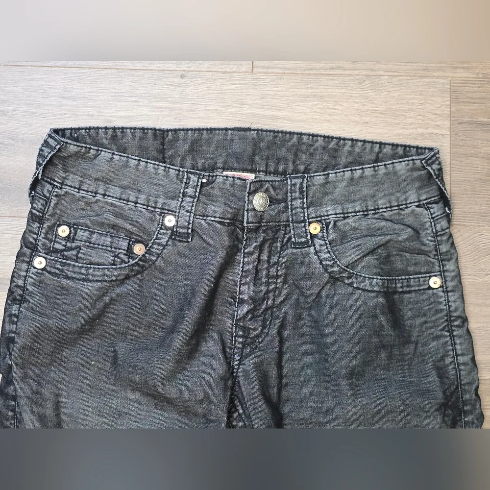 True Religion Bobby Mens Vintage Black Denim Size 31 Y2k Streetwear